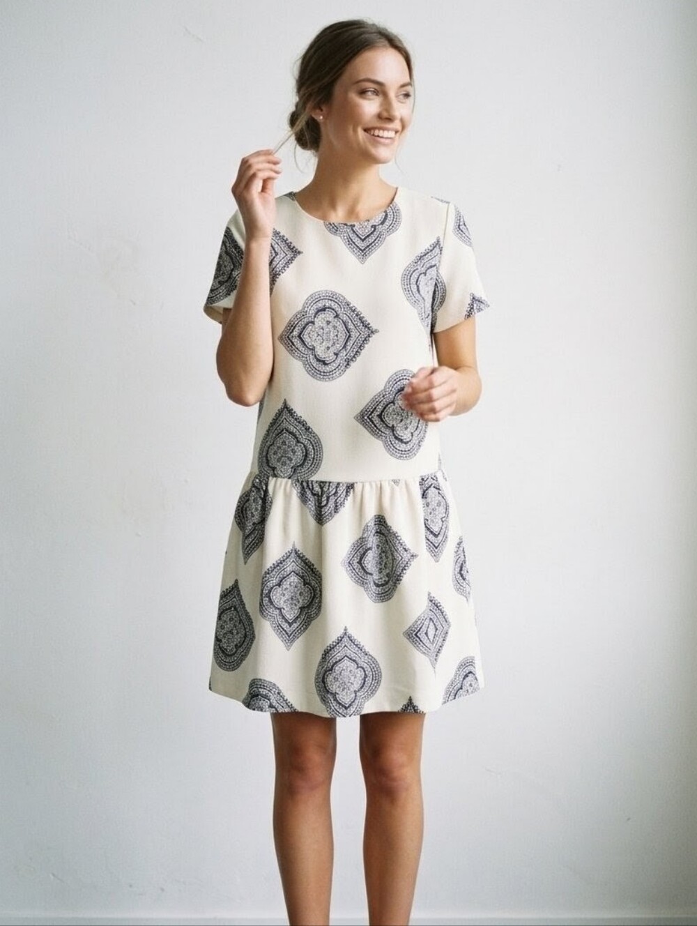 Madewell Paisley Estate Drop Waist Dress Women's Medium